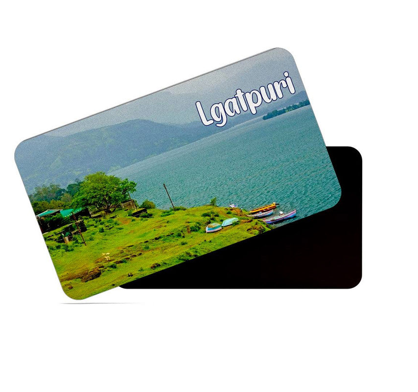 dhcrafts Rectangular Rubber Fridge Magnet / Magnetic Card Multicolor Maharashtra Igatpuri D1 Design Pack of 1 (8.6cm x 5.4cm)